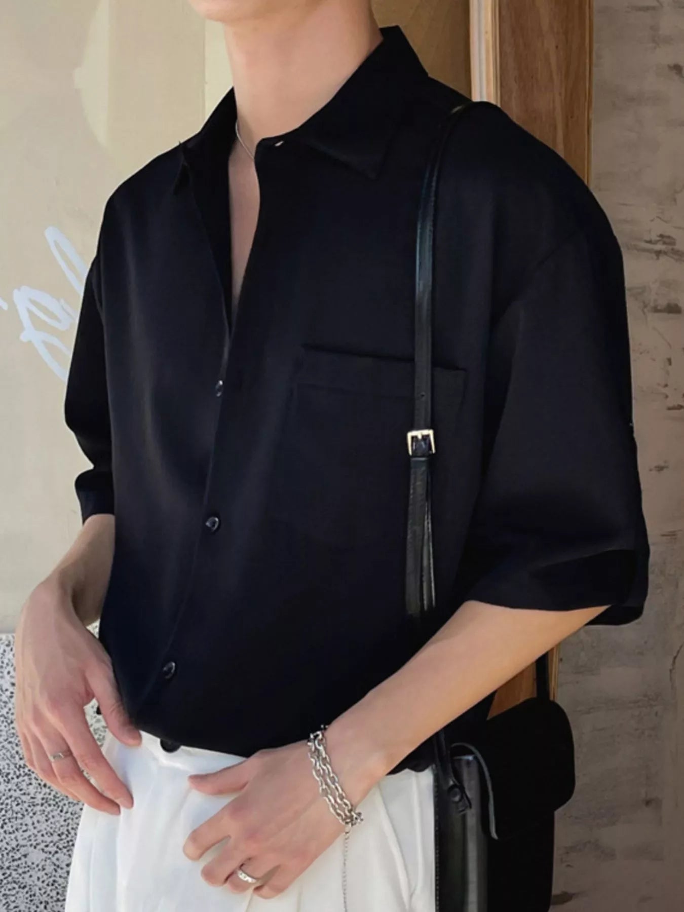 Men's Plus Size Casual Loose Fit Short Sleeve Shirt