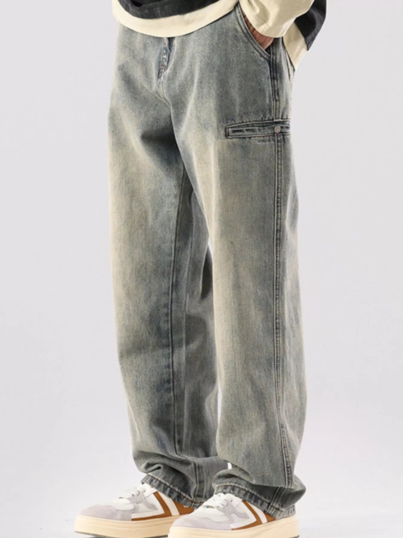 Men's Vintage Wash Relaxed Fit Jeans