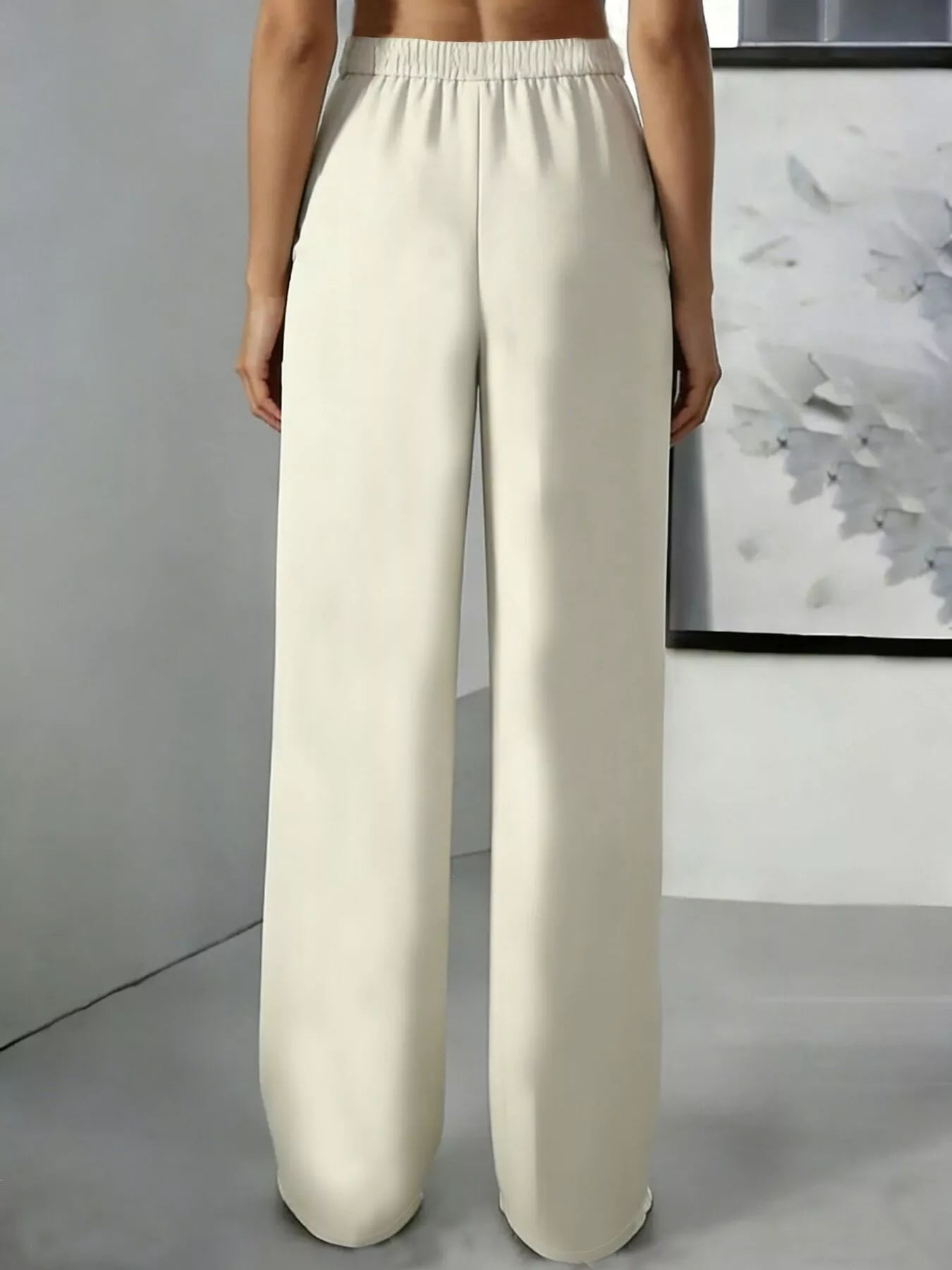 High-Waisted Pleated Wide-Leg Pants