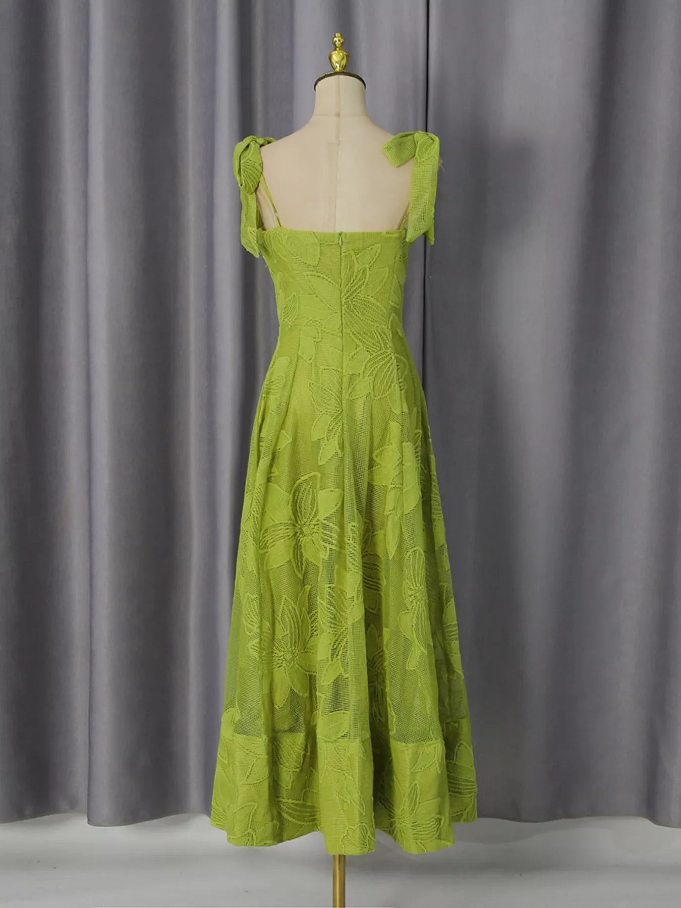 Sweetheart Neck Tie-Strap Dress