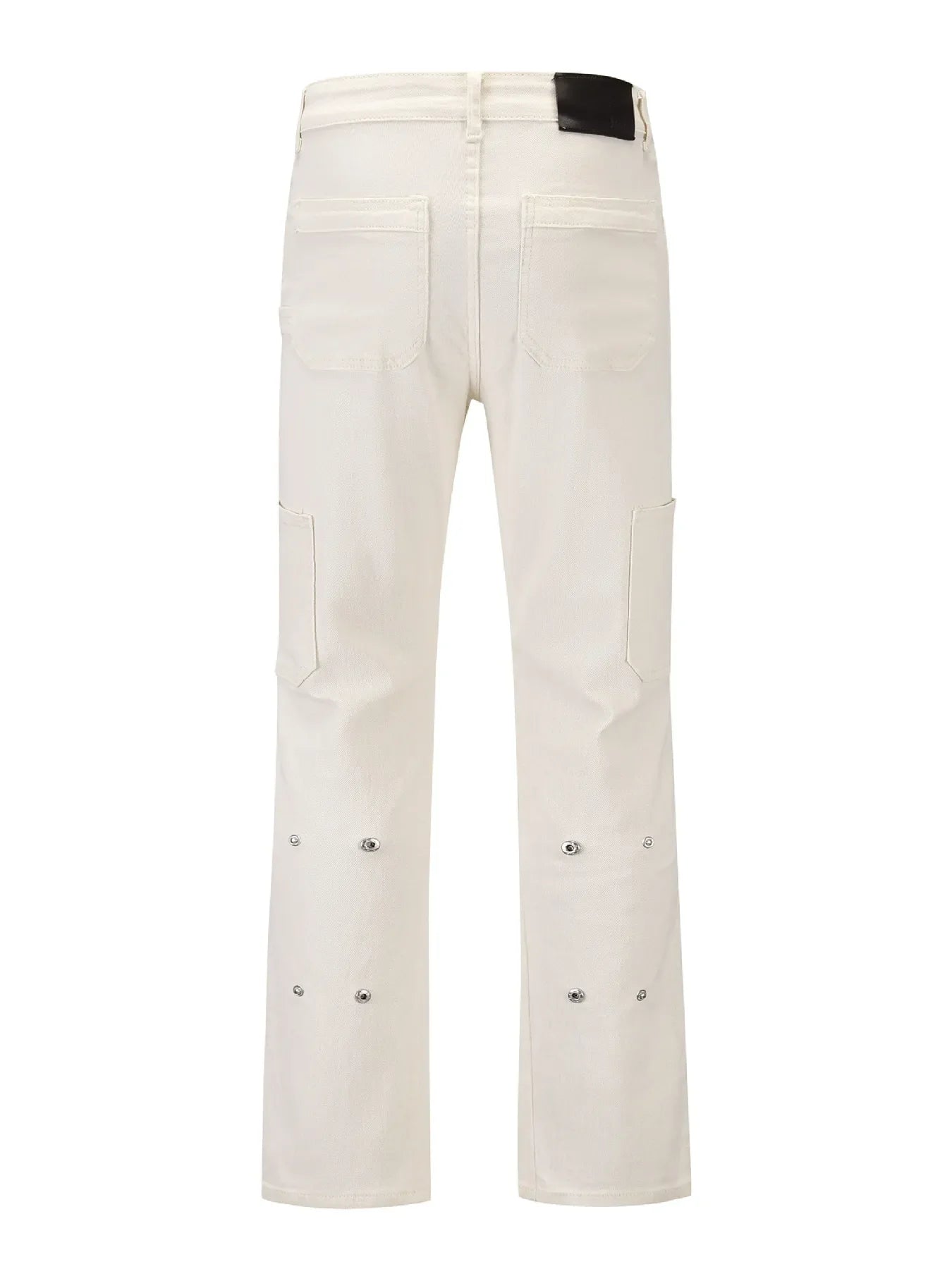 Men's Slim Straight Jeans with Snap Detail