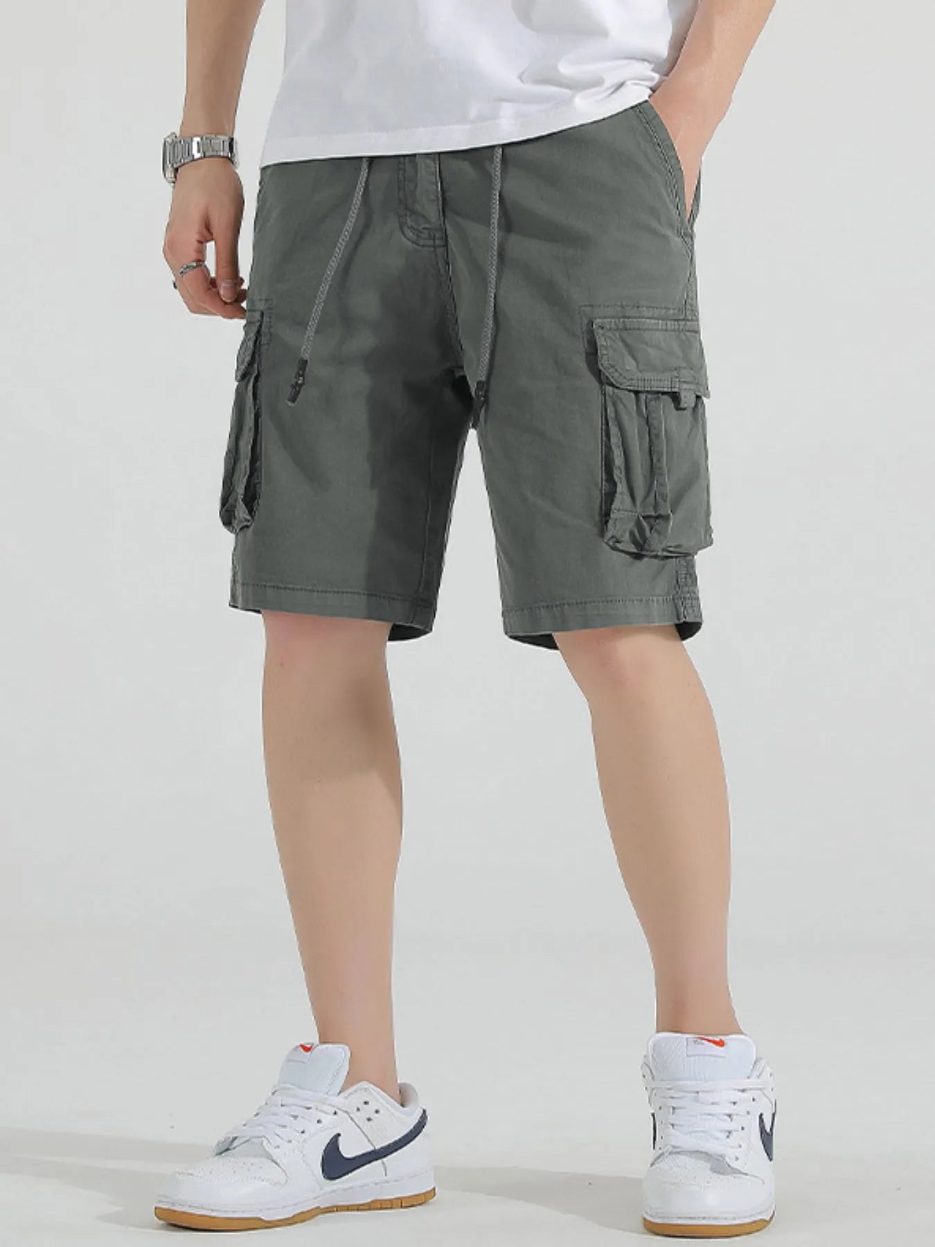 Men's Drawstring Cargo Shorts