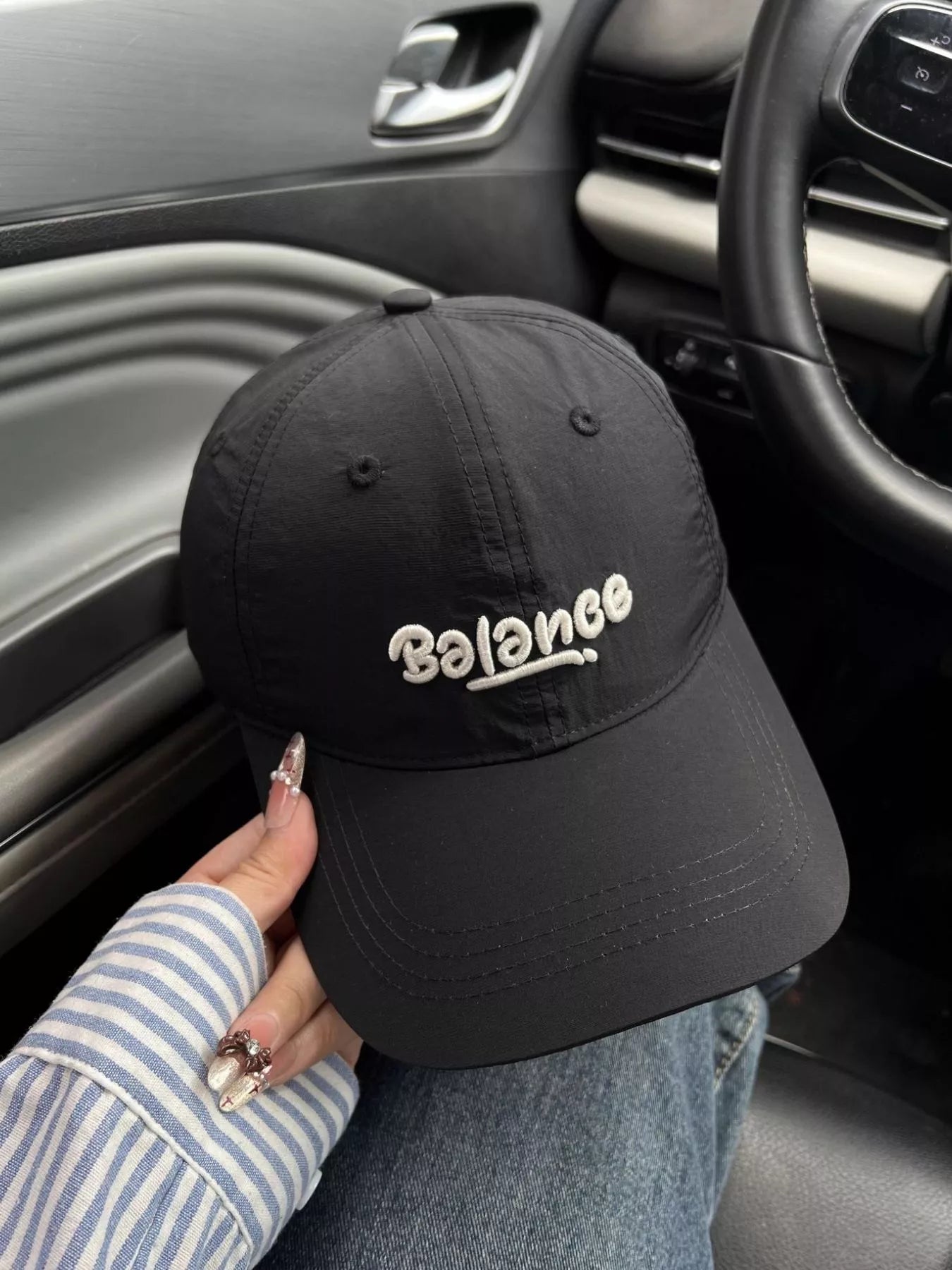 Embroidered Letter Baseball Cap