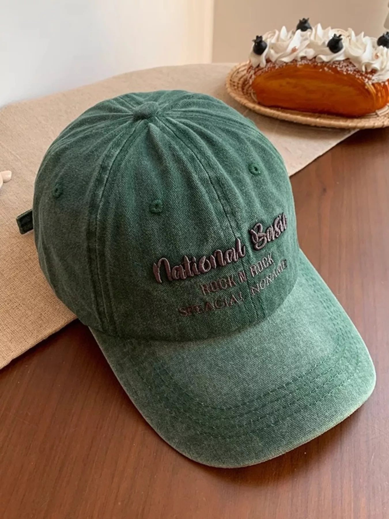 Embroidered Washed Baseball Cap