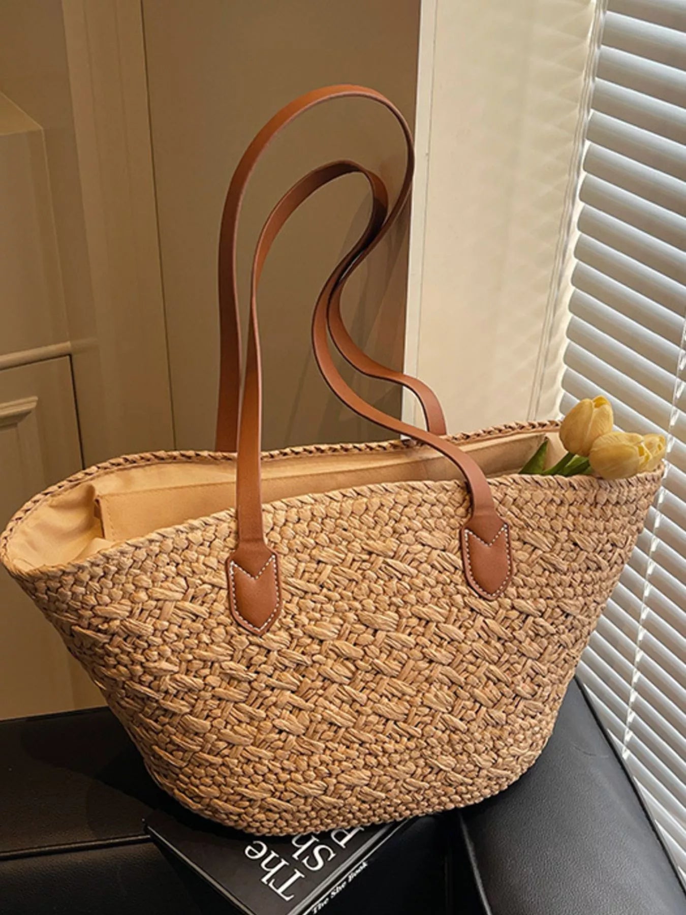 Woven Tote Shoulder Bag