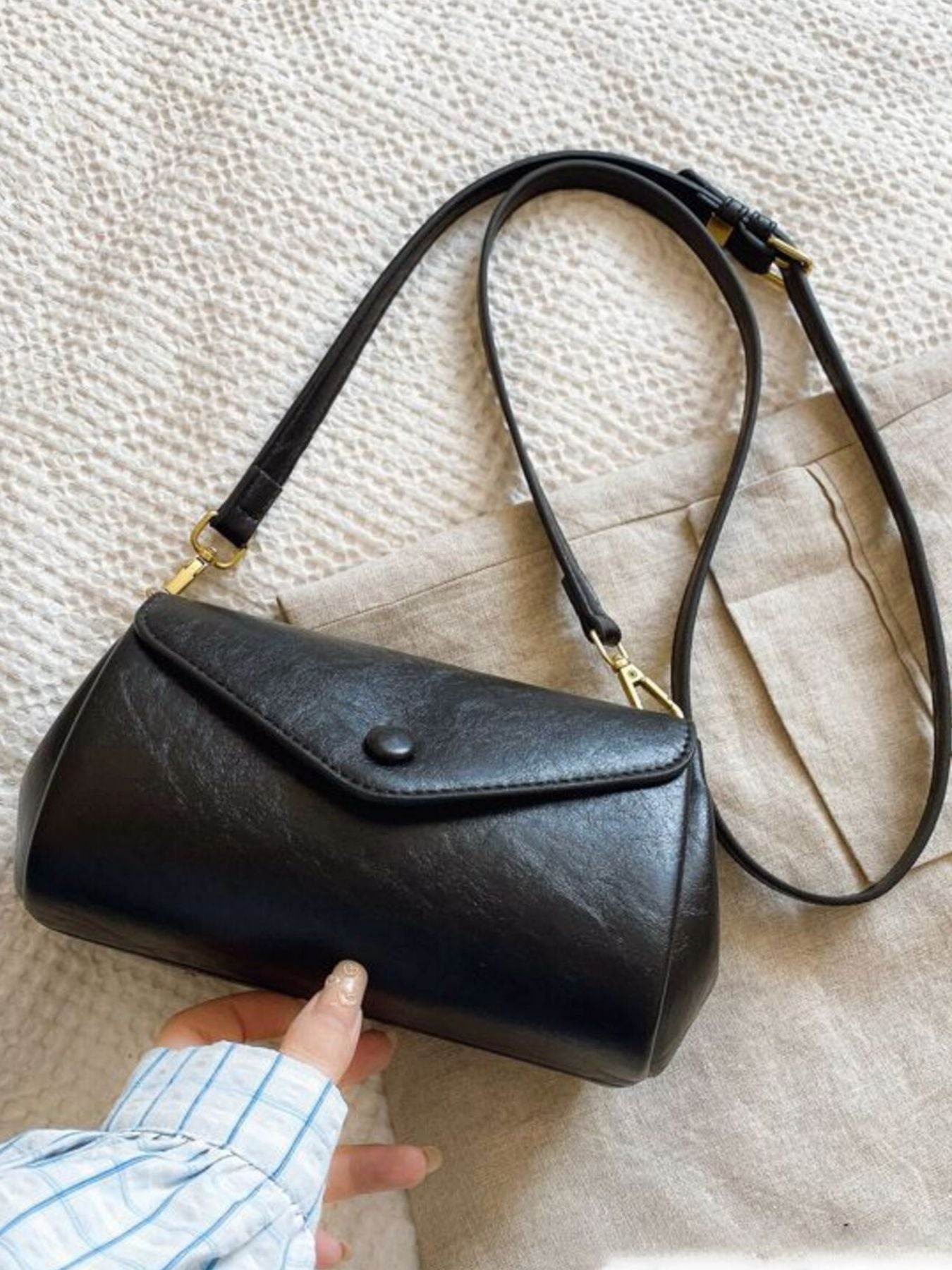 Flap Leather Crossbody Bag