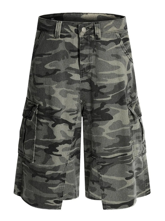 Men's Camouflage Cargo Capri Jeans