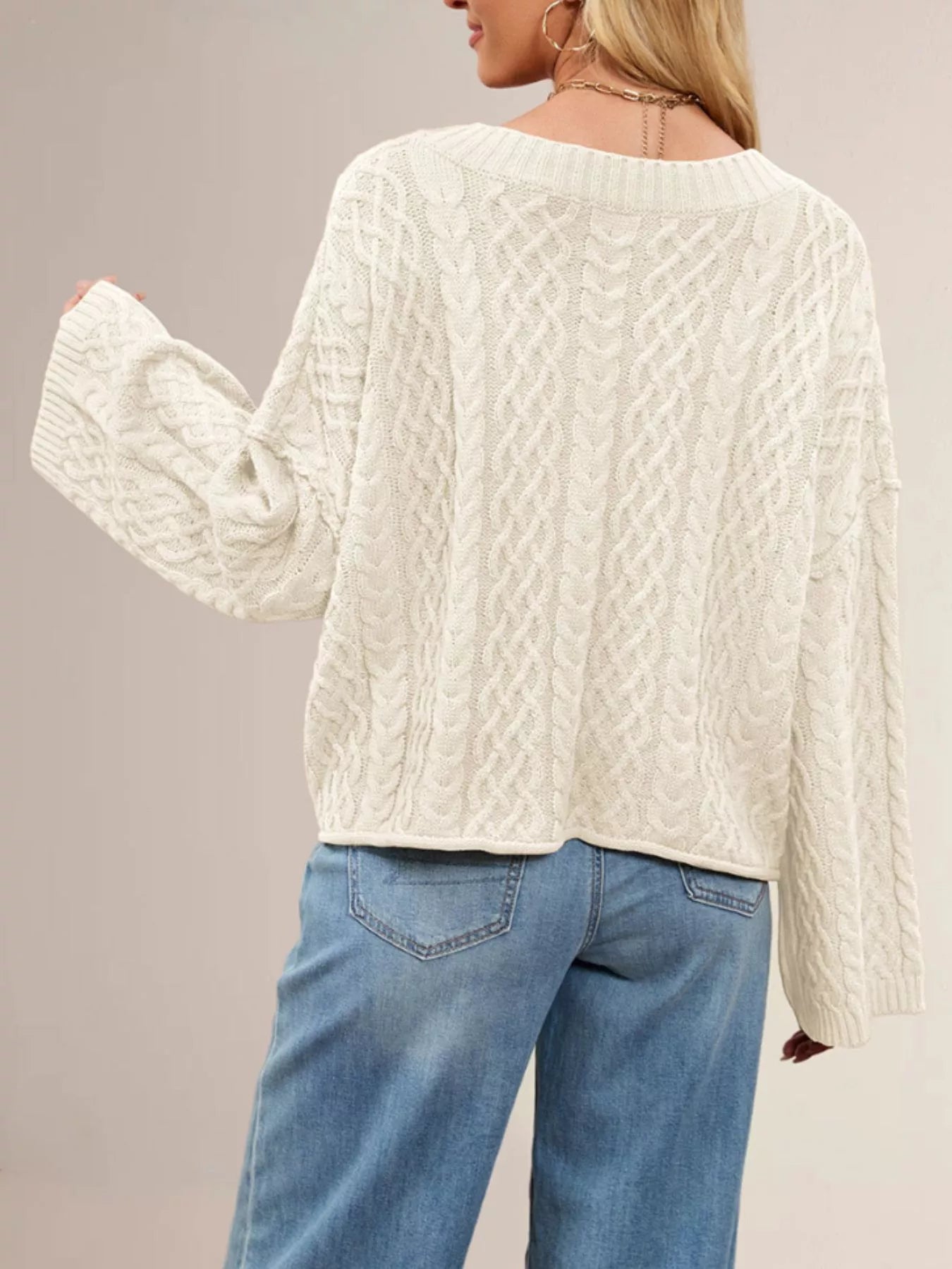 Cozy Cable Knit Cardigan with Pockets