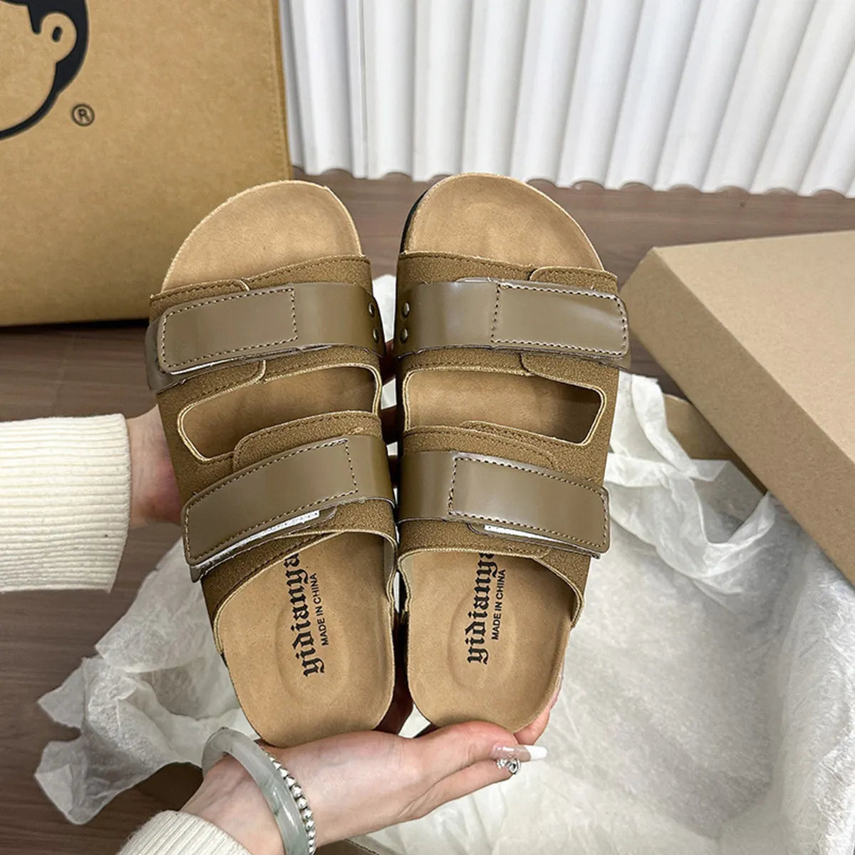 Double Buckle Platform Sandals