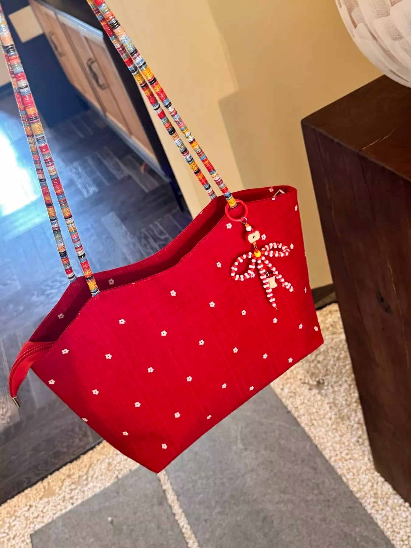 Apple Core Charm Tote Bag