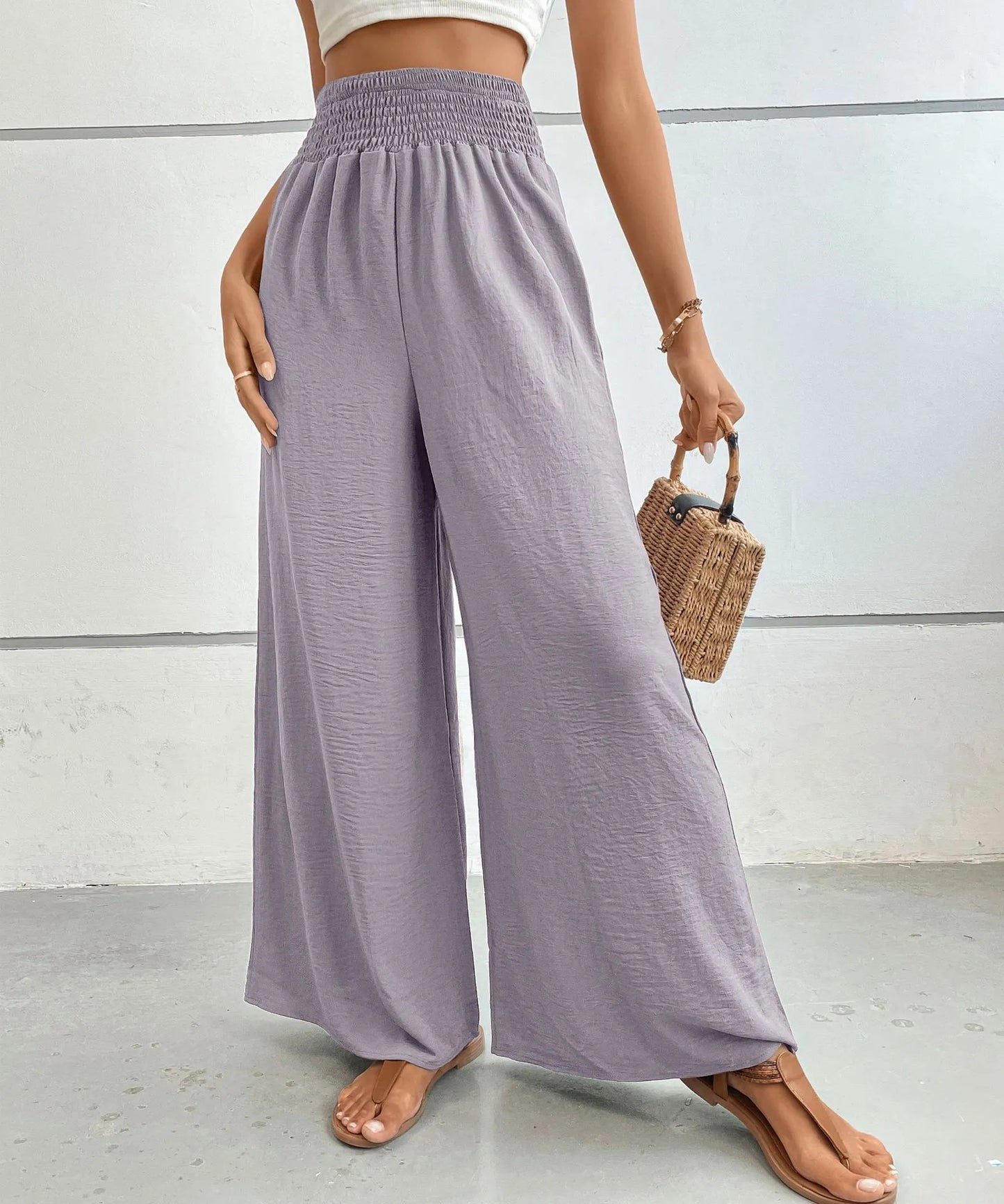 High-Waisted Wide Leg Pants