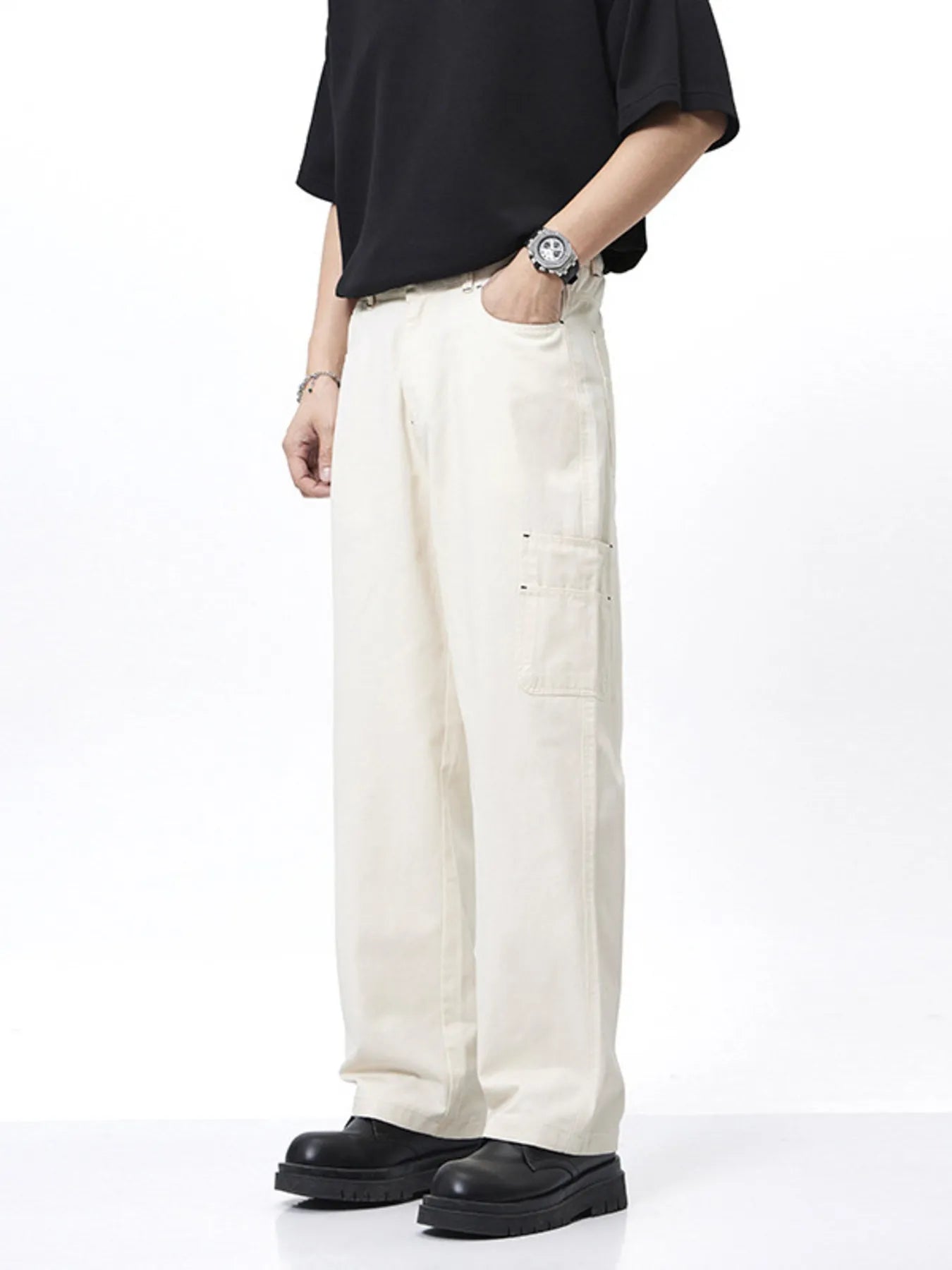 Men's Plus Size Wide Leg Pants