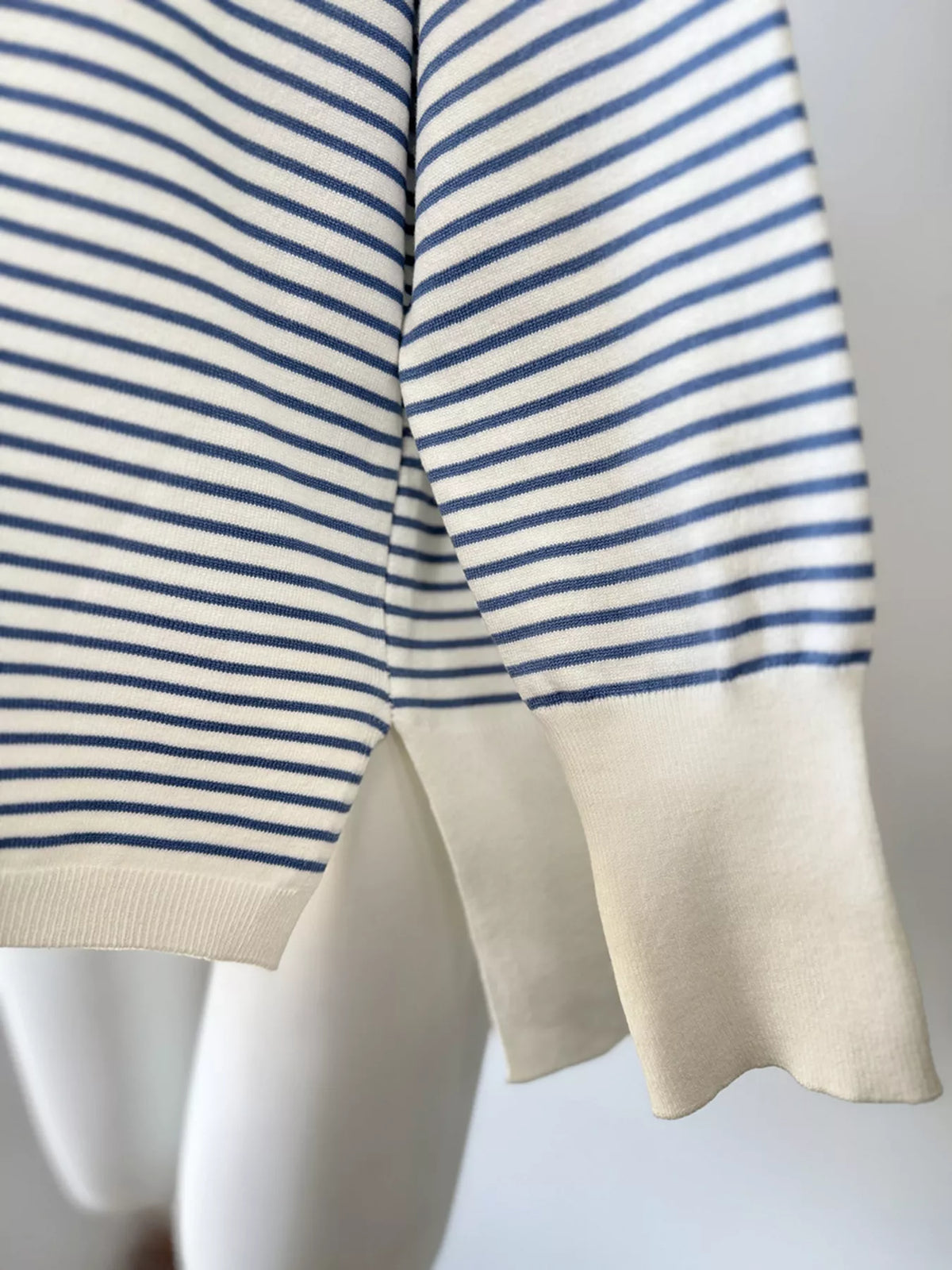 Striped Round Neck Knit Top