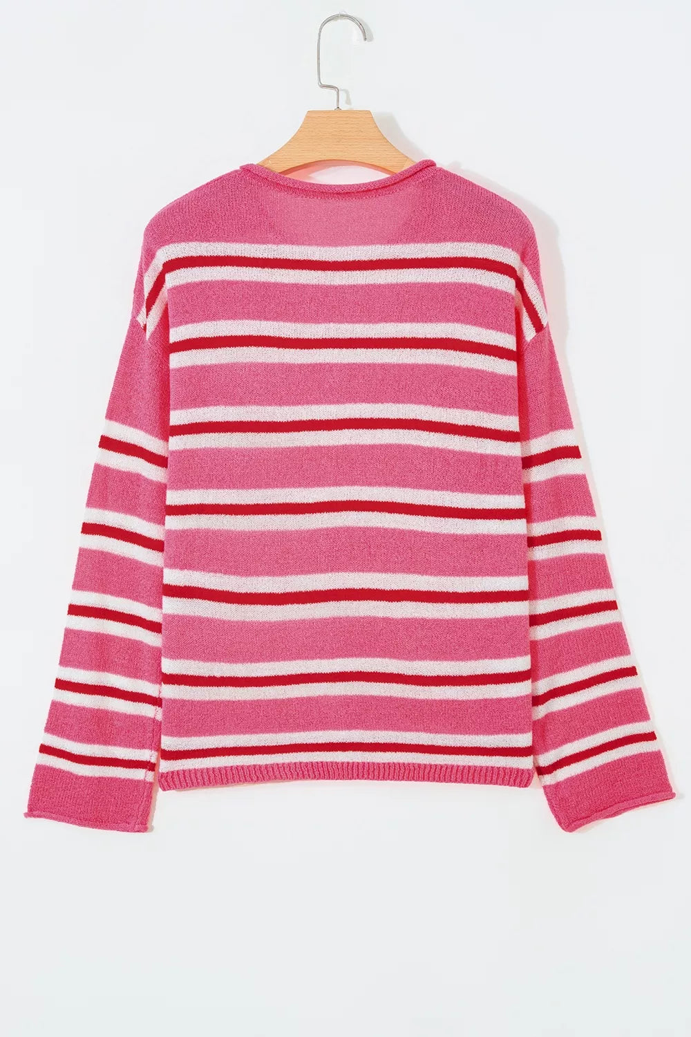 Striped Button-Up Cardigan