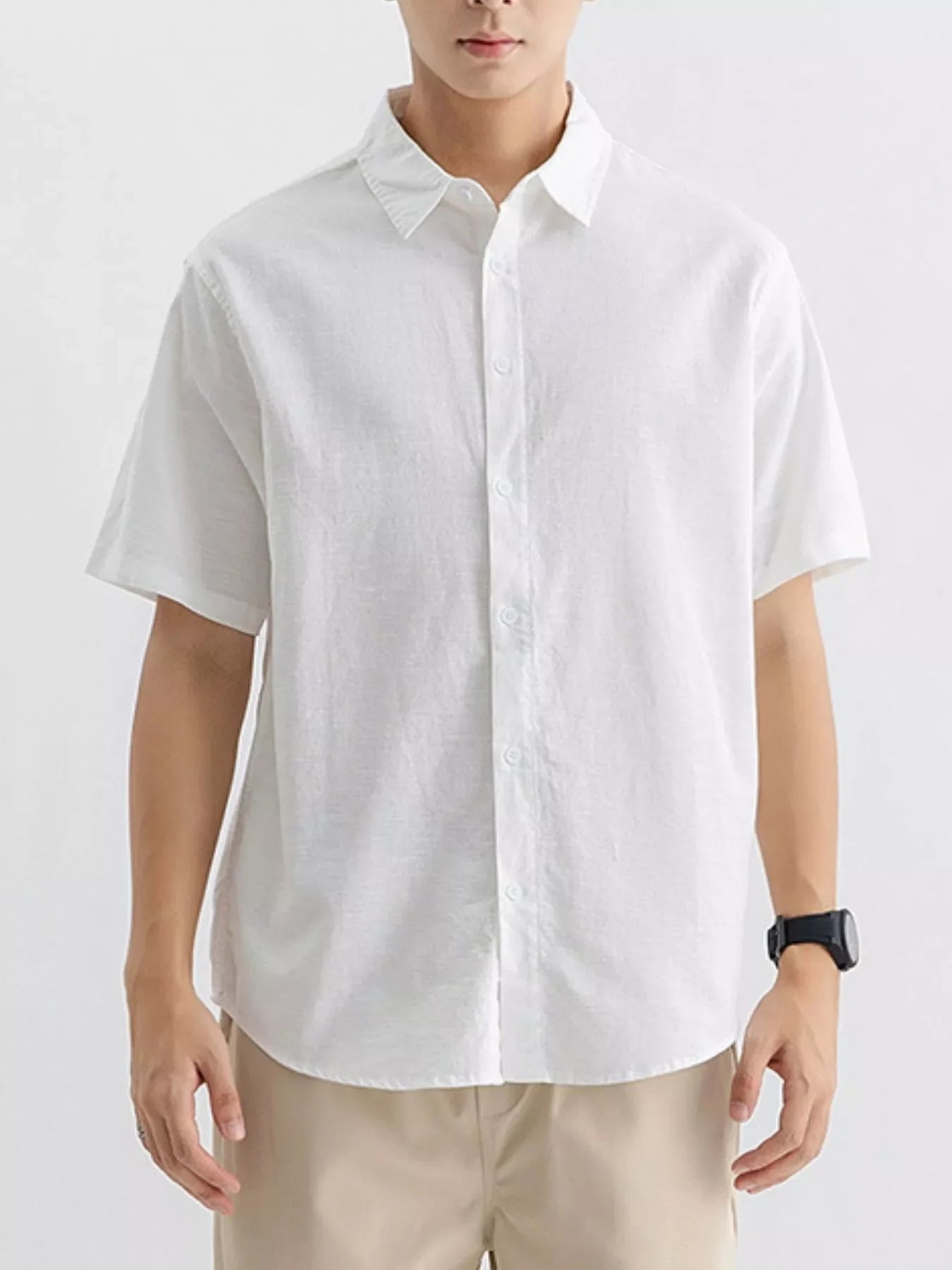 Men's Plus Size Casual Button Up Shirt