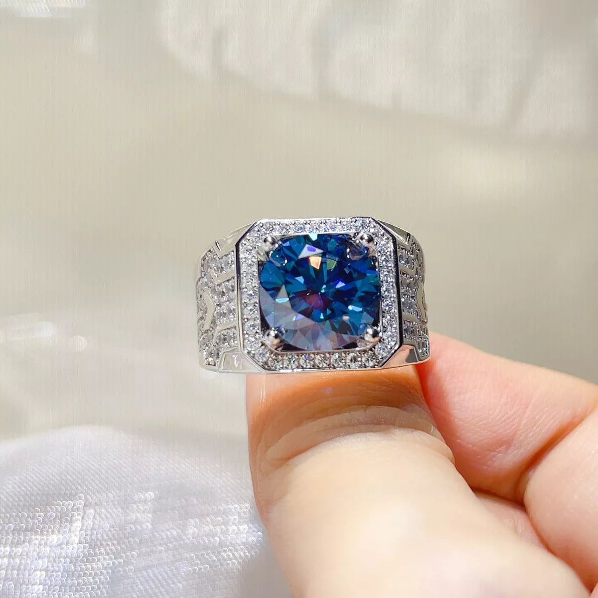 5 Carat 925 Sterling Silver Moissanite Ring