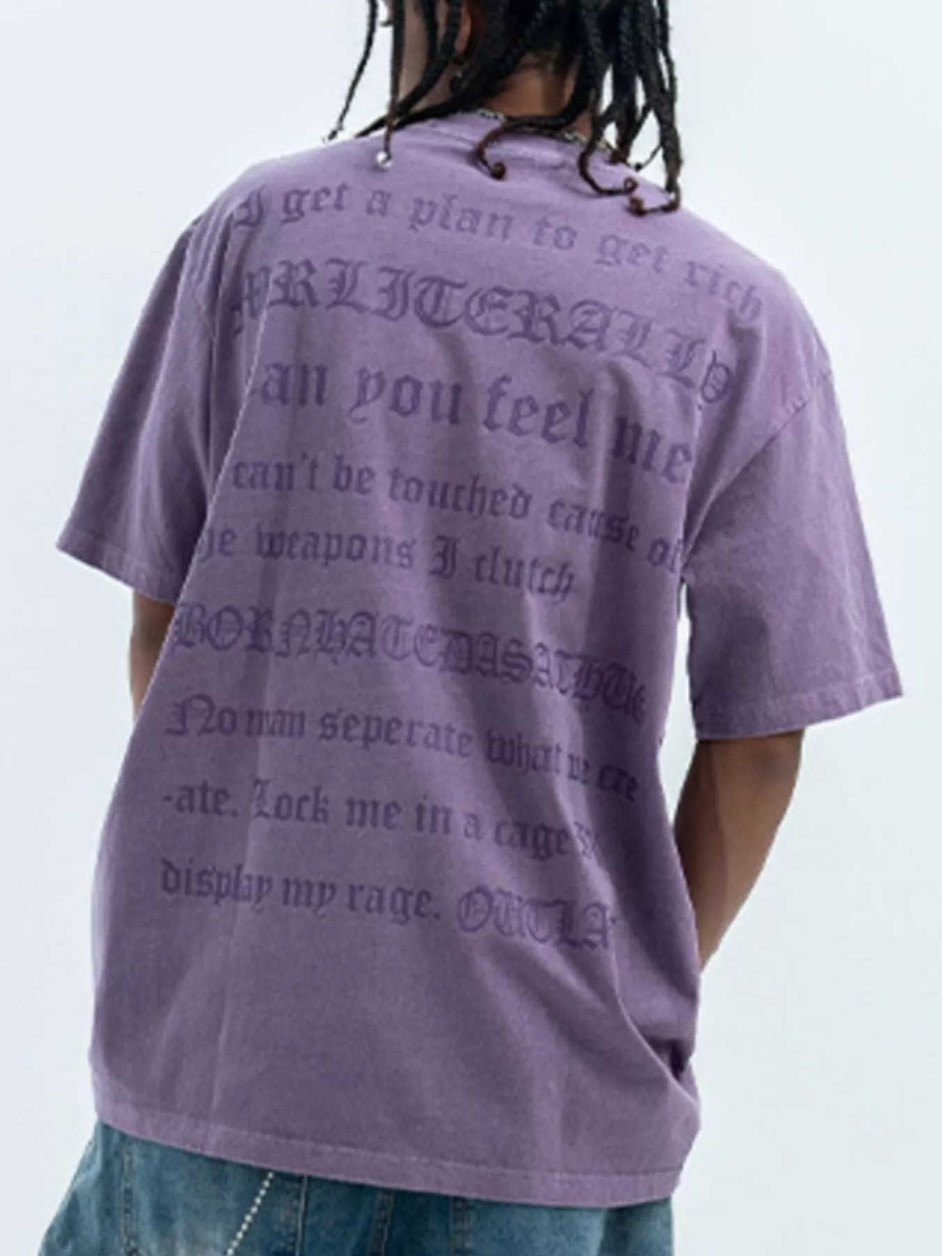 Men's Letter Round Neck Short Sleeve T-Shirt