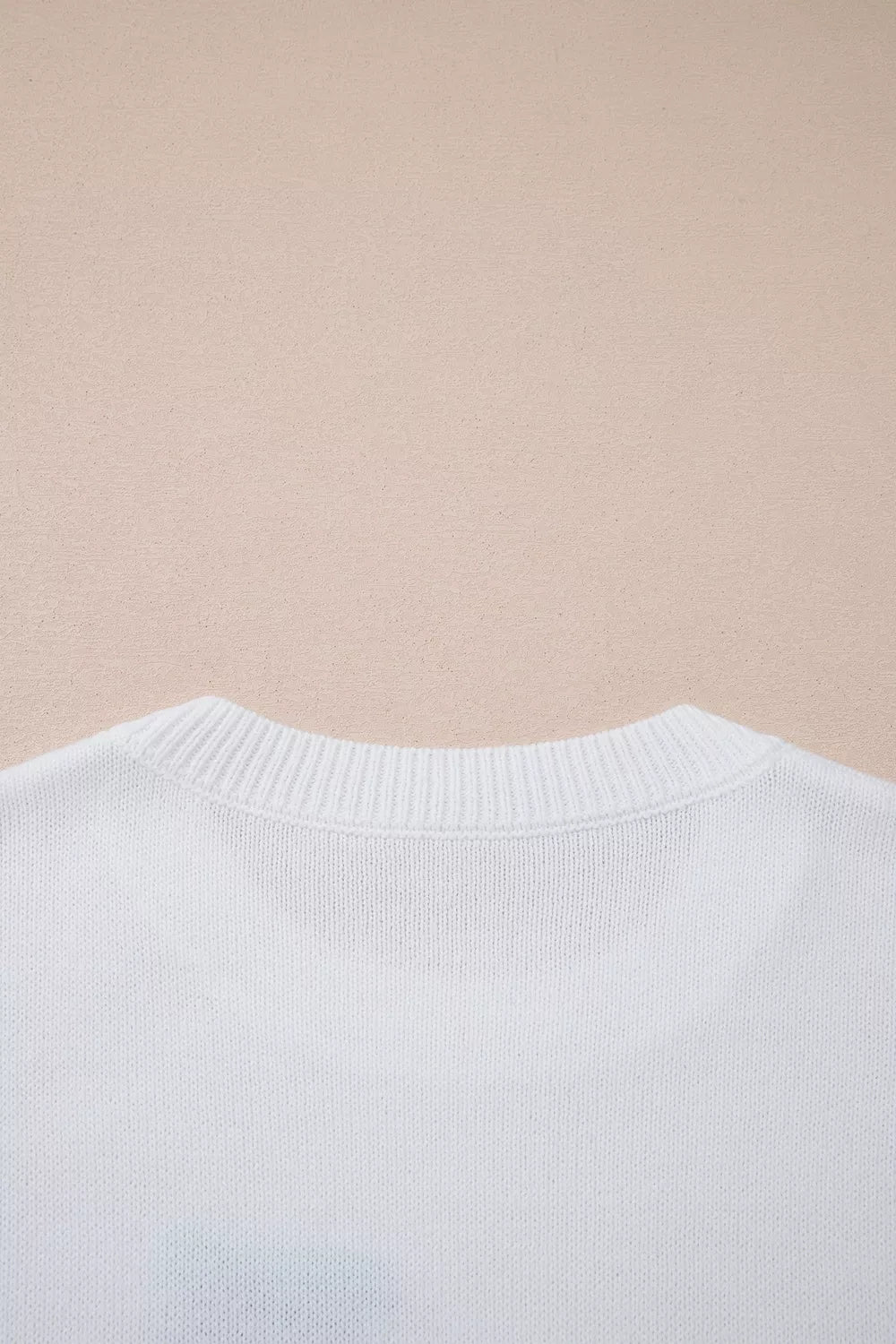 Drop Shoulder Round Neck Long Sleeve Sweater