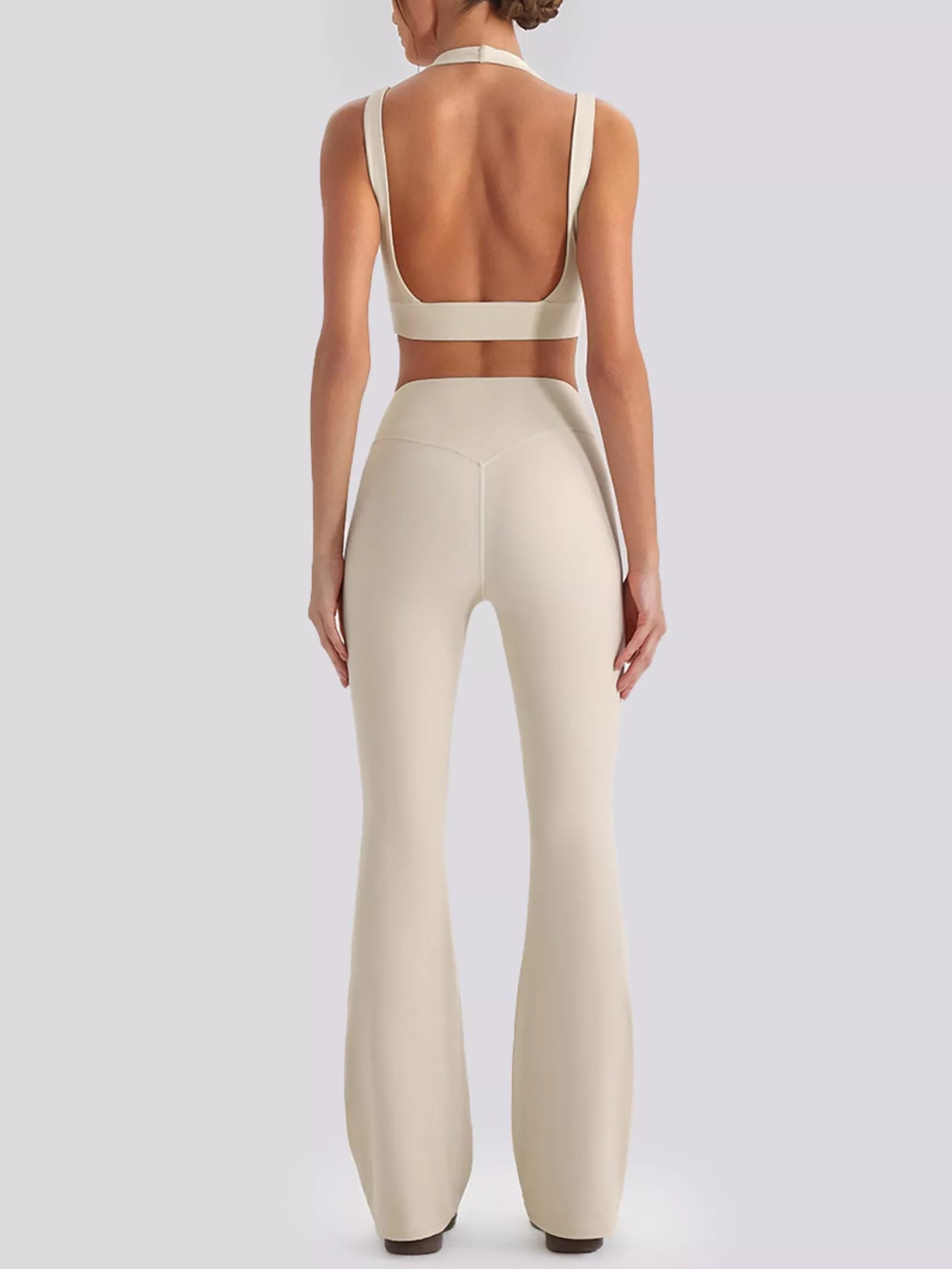 Seamless Criss-Cross V-Neck Tank and Leggings Active Set