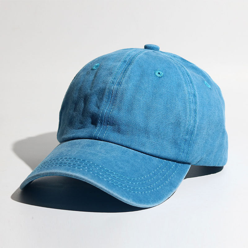 Women's Washed Cotton Curved-Brim Sun Hat with Hair Extensions