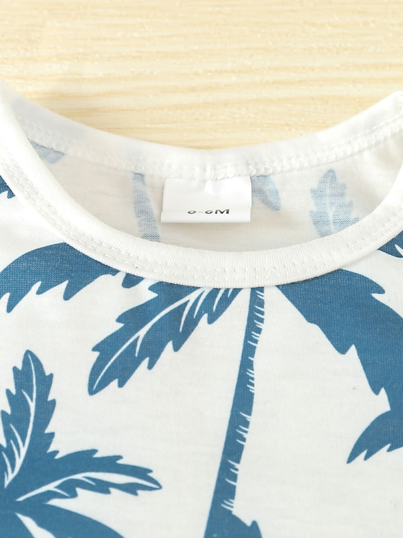 Children's Tropical Palm Print Tank Top & Shorts Set
