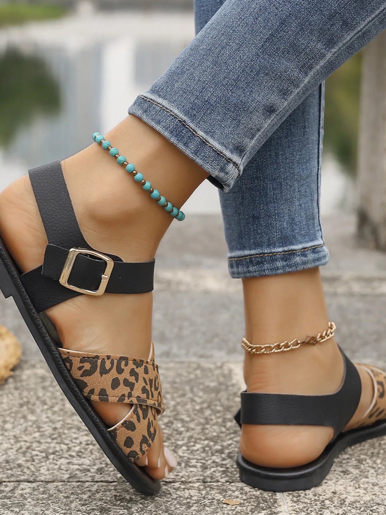 Crisscross Ankle Strap Sandals