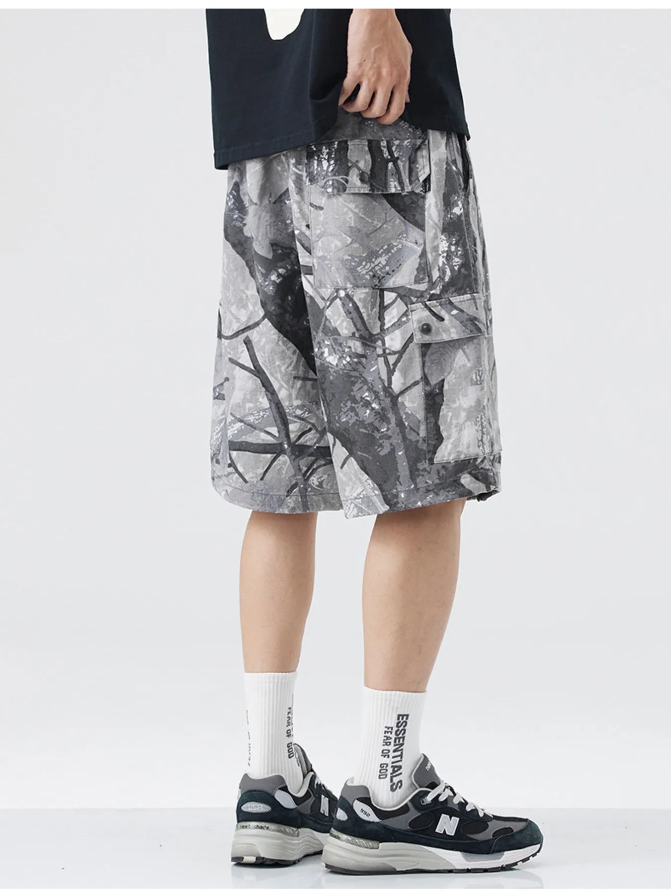 Men's Plus Size Camouflage Cargo Shorts