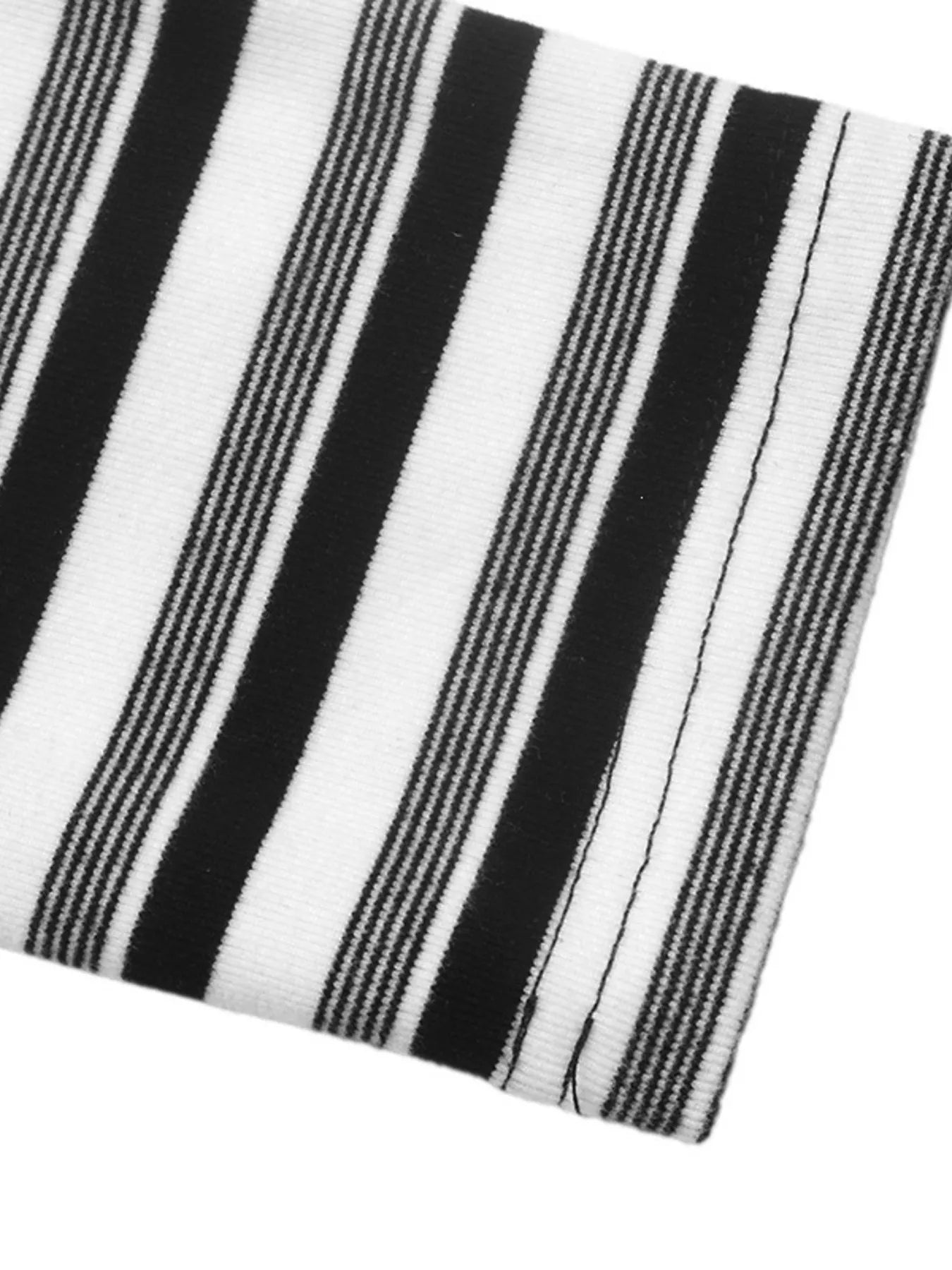 Striped Polo Collar Midi Dress