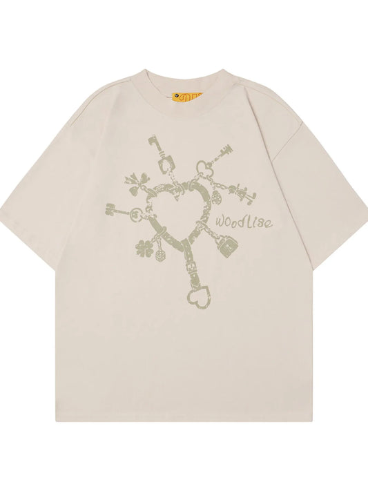 Men's Graphic Round Neck Short Sleeve T-Shirt
