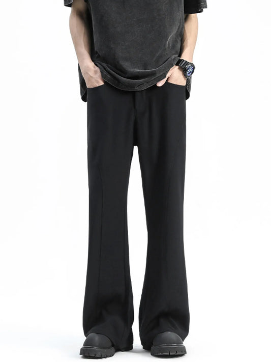 Men's Full Size Relaxed Fit Flare Leg Pants Plus Size
