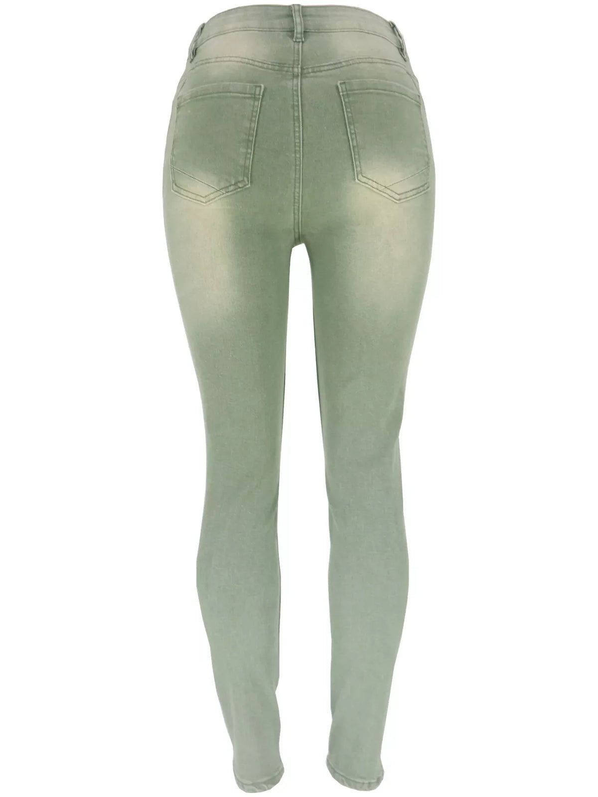 High-Waisted Slim-Fit Jeans