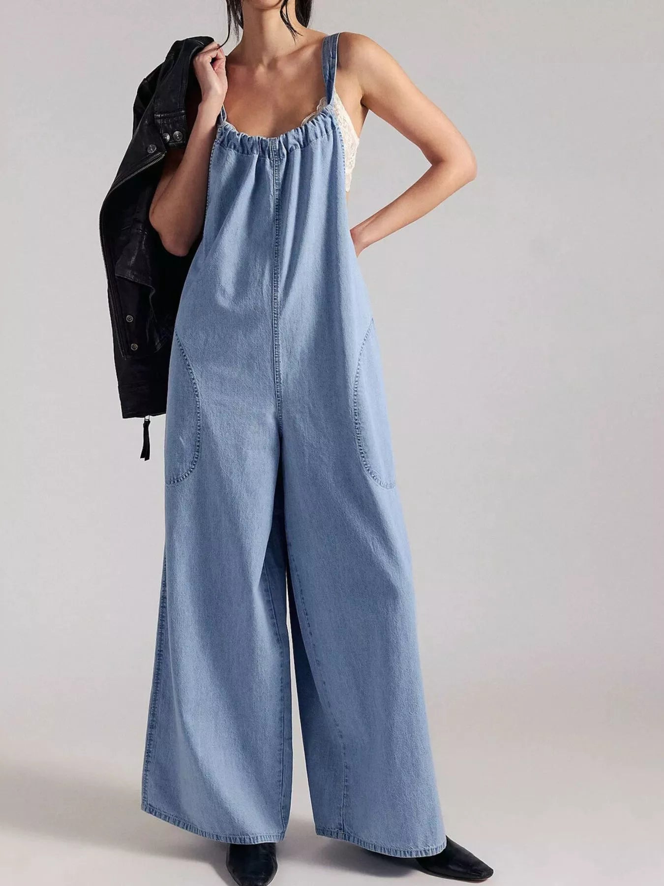 Sleeveless Wide-Leg Jumpsuit