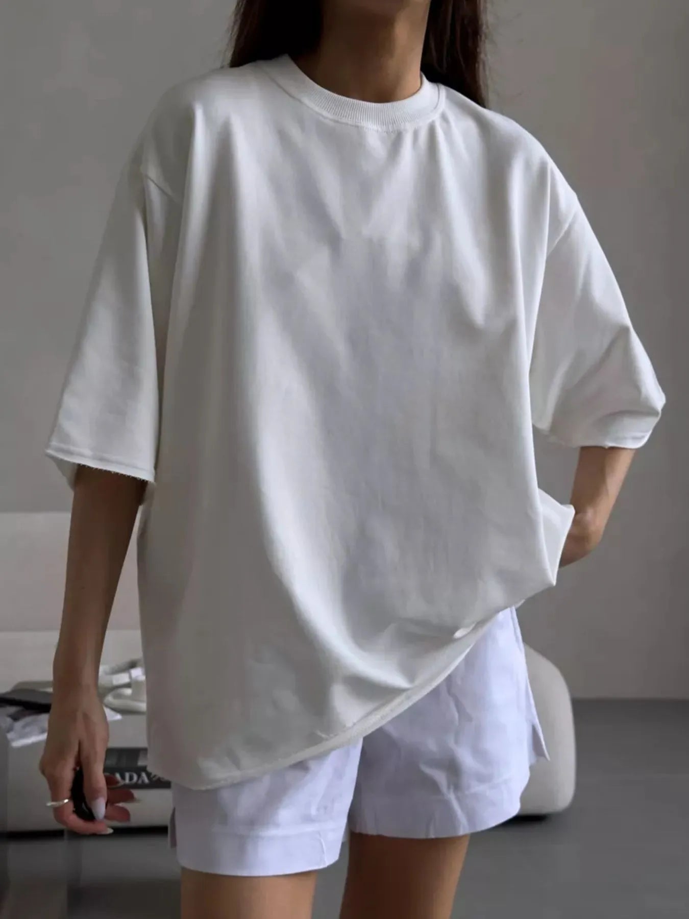 Round Neck Half Sleeve Oversized T-Shirt