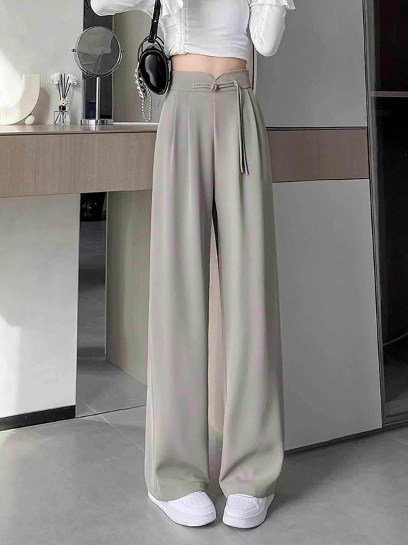 High-Waisted Wide-Leg Pants