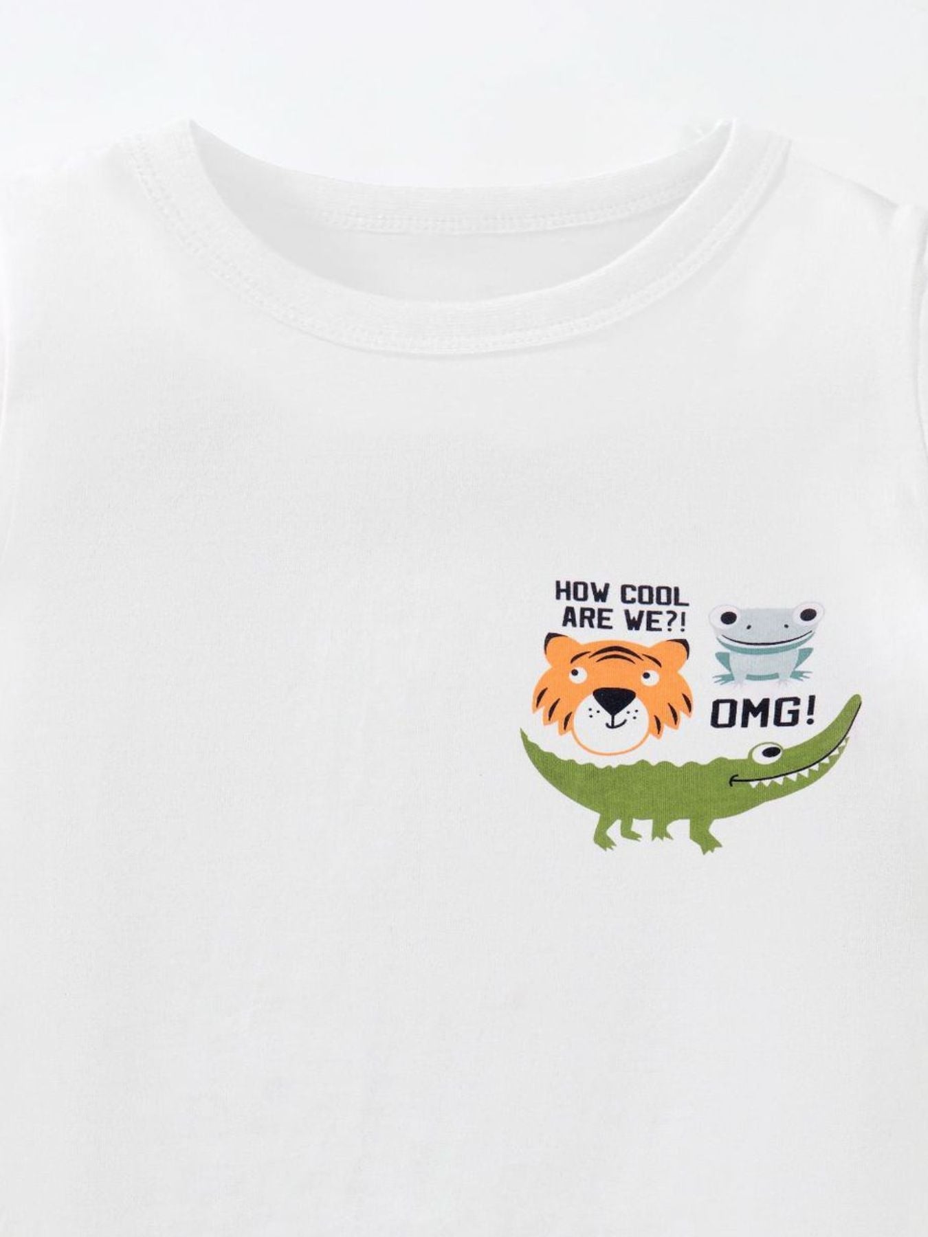 Children's Cartoon Animal Graphic Short Sleeve Tee