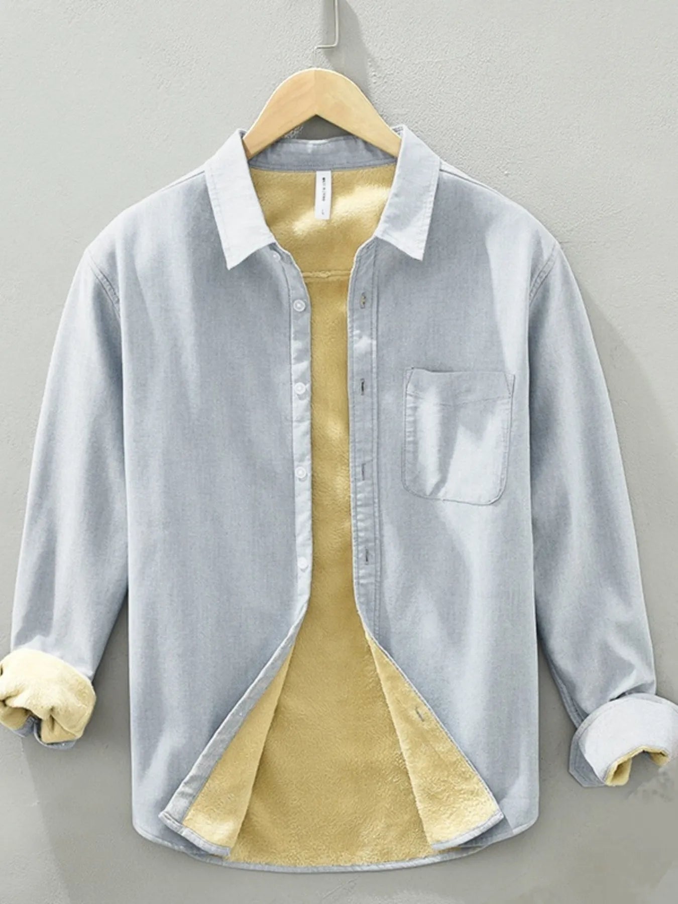 Men's Plus Size Button Up Long Sleeve Shirt