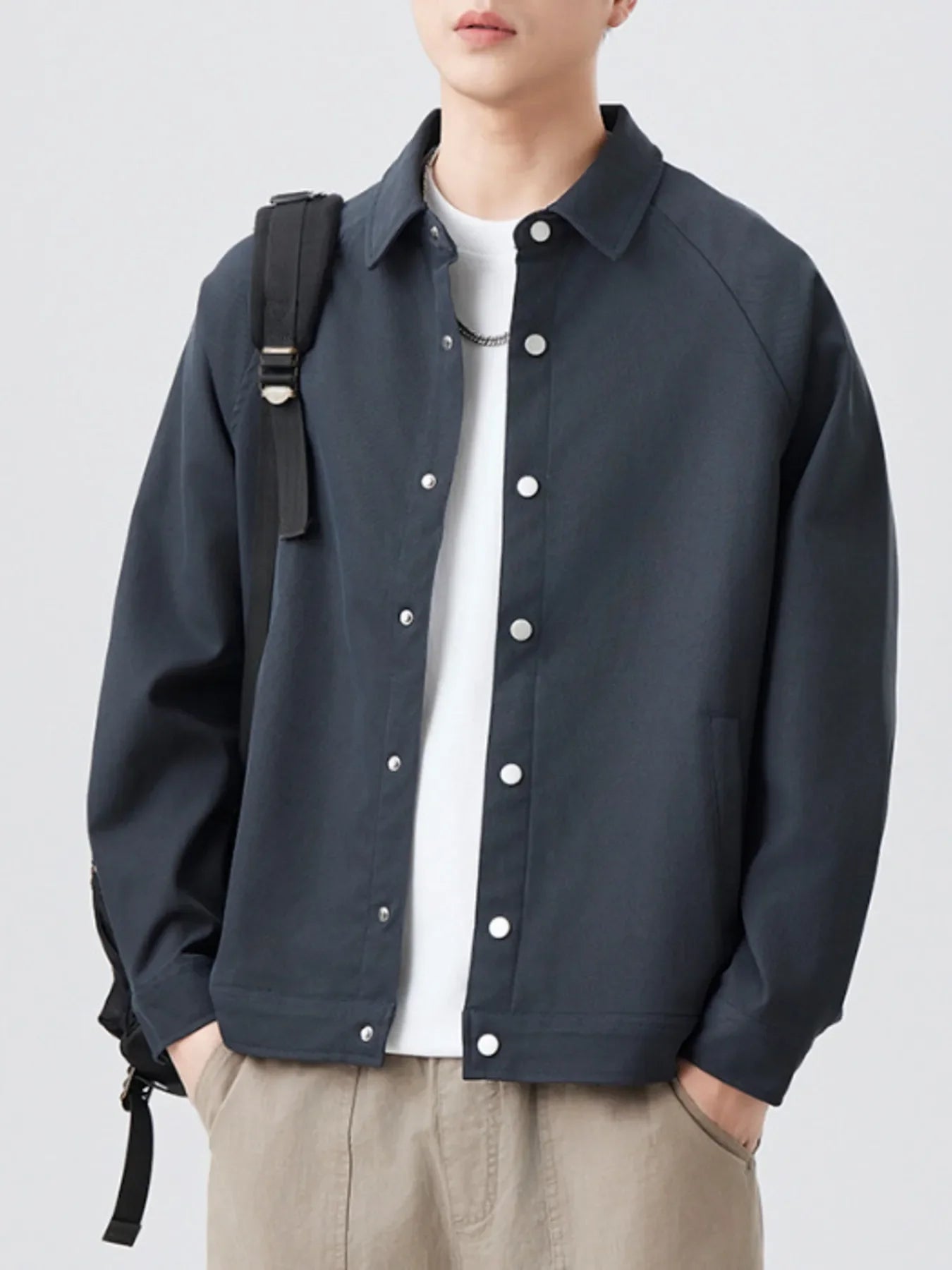 Men's Plus Size Button Up Long Sleeve Shirt