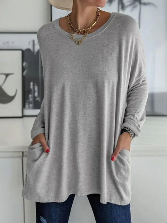 Full Size Round Neck Long Sleeve T-Shirt