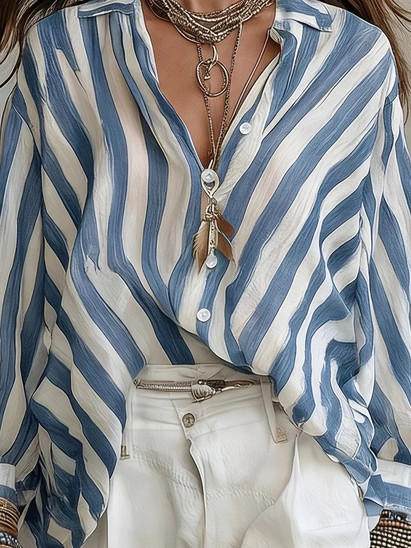 Striped Loose Fit Shirt