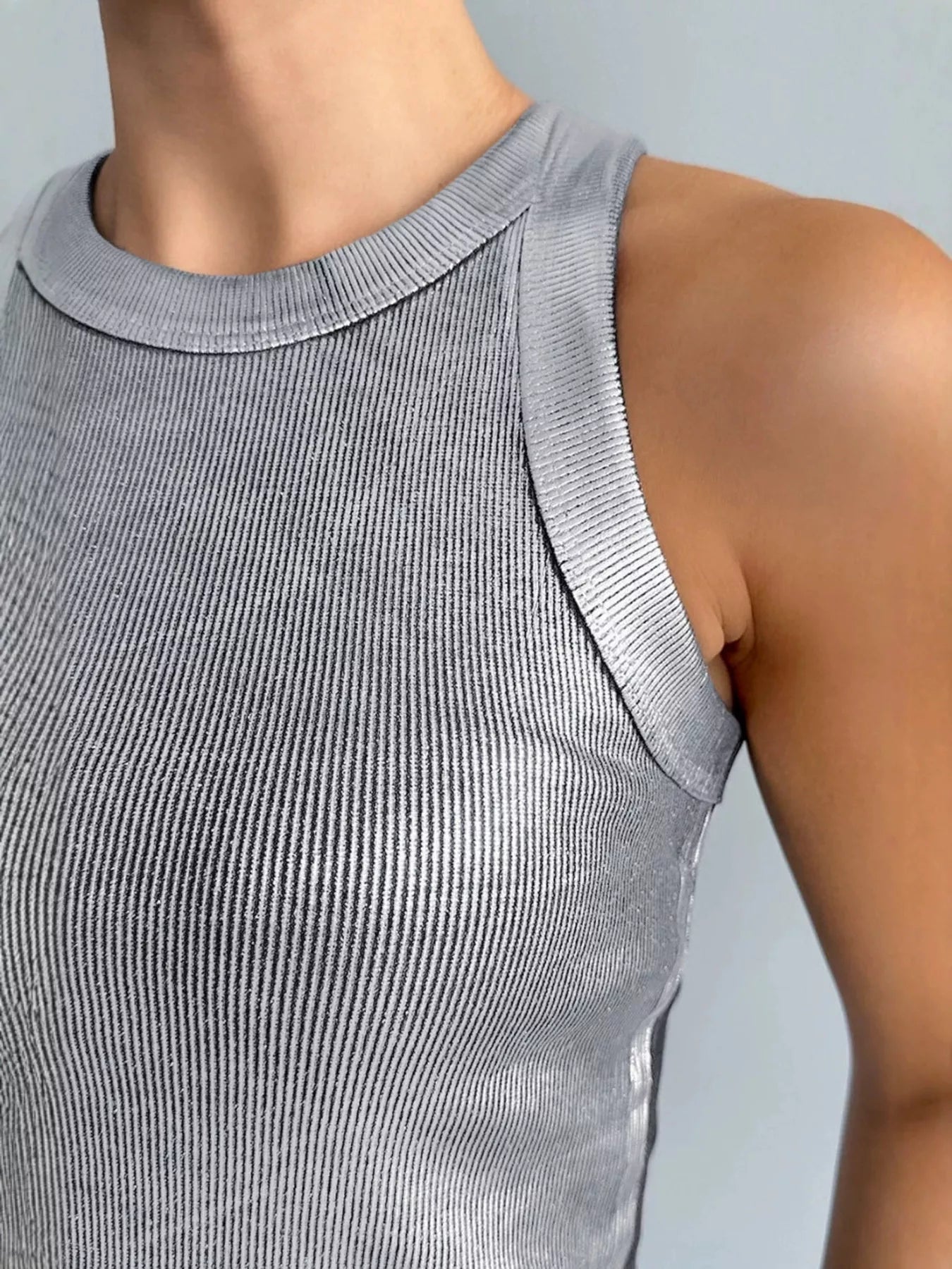 Ribbed Racerback Tank Top