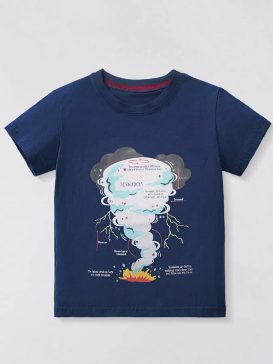 Children's Tornado Graphic Short Sleeve T-Shirt