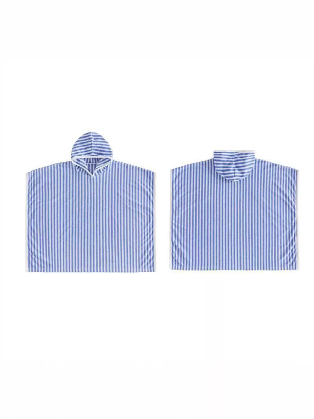 Children's Striped Hooded Poncho