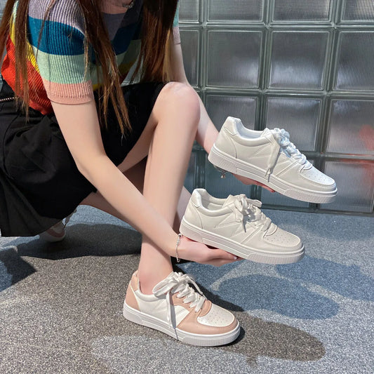 Low-Top Lace-Up Breathable Sneakers