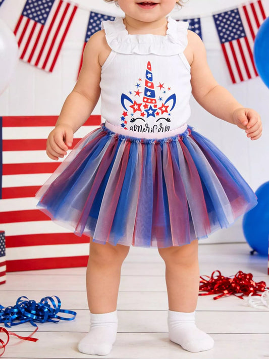 Children's Patriotic Graphic Tutu Dress