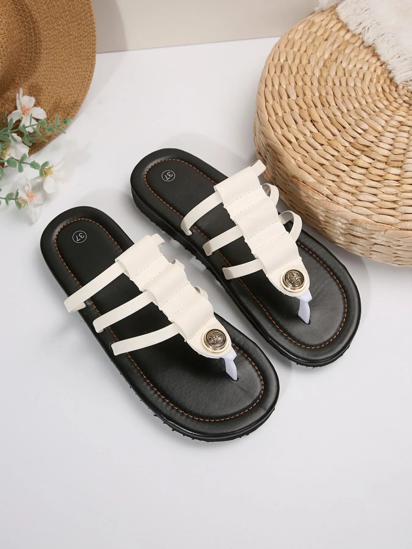 Multi-Strap Toe Post Sandals
