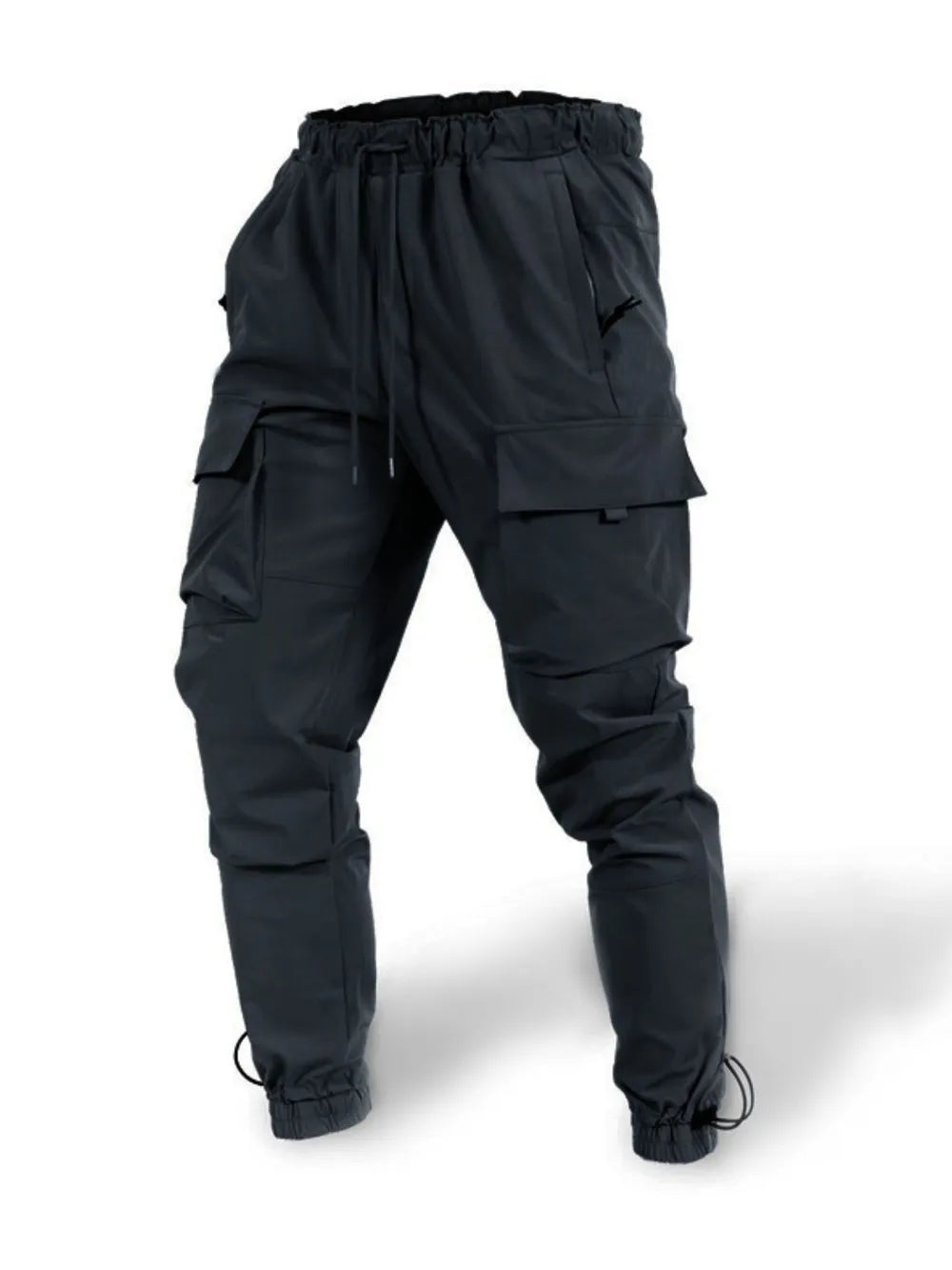 Men's Plus Size Drawstring Pants with Cargo Pockets