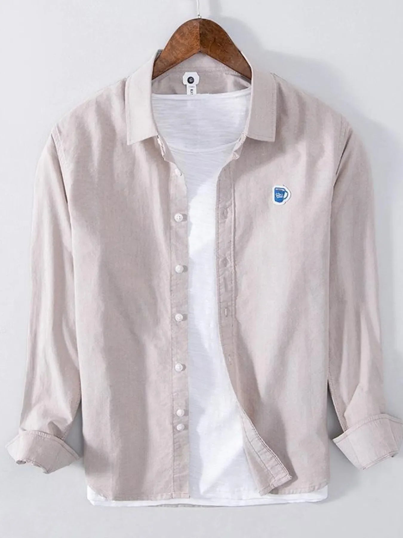 Men's Plus Size Button Up Long Sleeve Shirt