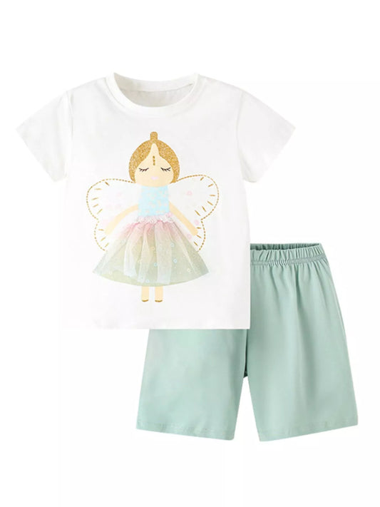 Children's Fairy Graphic Tee & Shorts Set