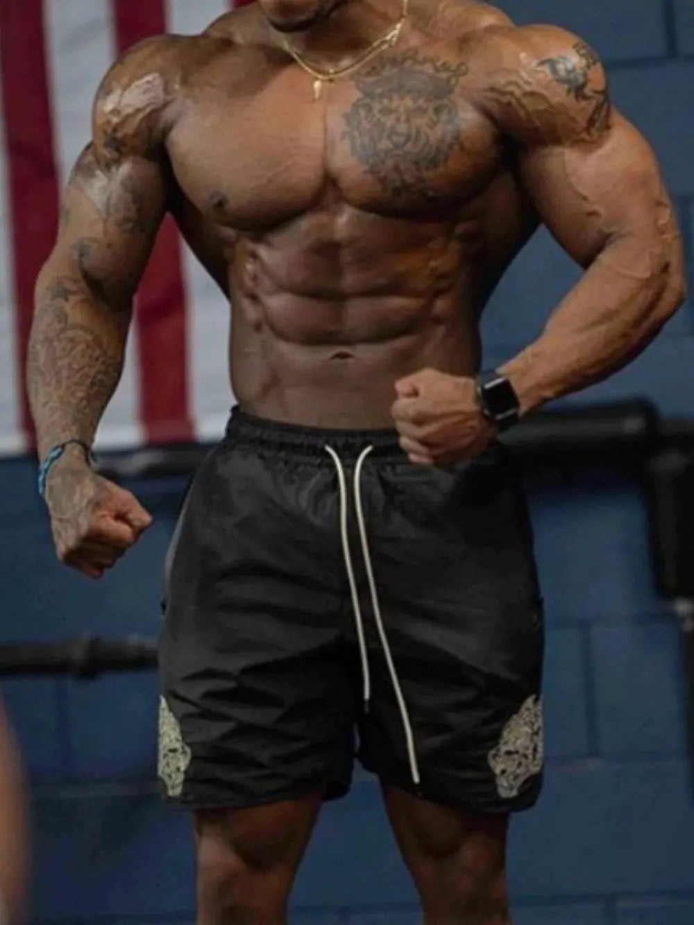 Men's Plus Size Drawstring Waist Shorts