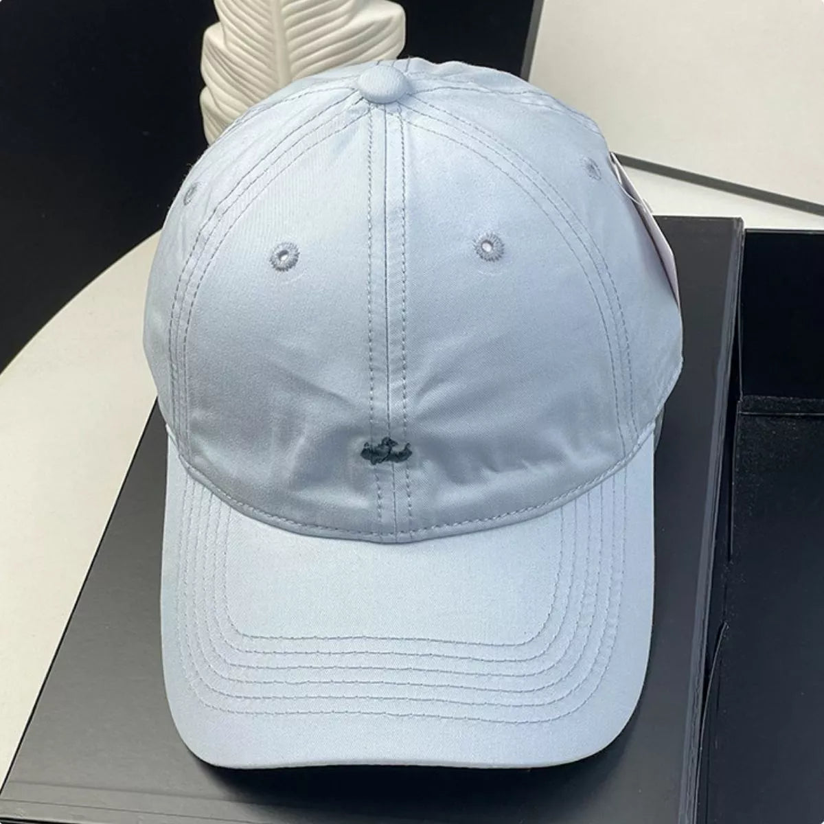 Cotton Baseball Cap with Embroidered Detail
